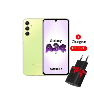 Achat Galaxy A34 5G Lime 128 Go : Prix & Promotion