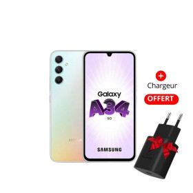 Smartphone Samsung Galaxy A34 5G 8go 128go Silver prix tunisie
