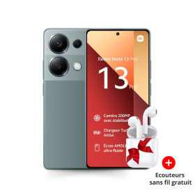 Smartphone xiaomi Redmi Note 13 Pro 8go 256go vert prix tunisie
