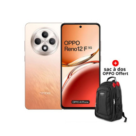 Smartphone Oppo Reno 12 F 5G 12Go 256Go Orange+ sac à dos offert prix et fiche technique