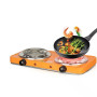 Plaque De Cuisson Électrique 2 Feux Raf R.8011B 2000W Orange à petit prix
