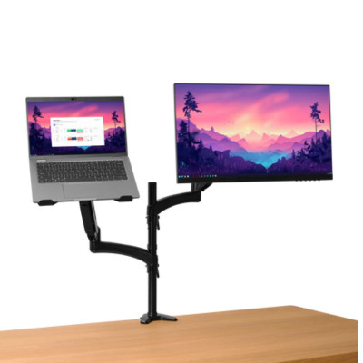 Support Écran Double Trust Mara pour moniteur 32" & Pc portable 17" Noir tunisie