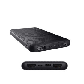 Power Bank Trust Rimo ultra Mince 3 port USB 10000mAh Noir spécifications