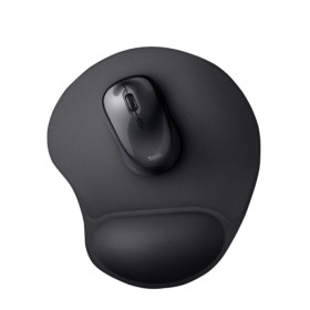 Tapis Souris Trust Bigfoot Avec Repose-Poignet Small Noir confortable et doux