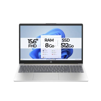 PC Portable HP 15-fd0048nk i5 13è Gén 8Go 512Go SSD - Silver & Or Chaud