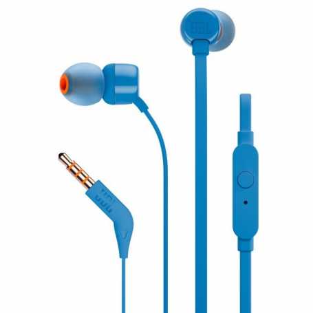 Écouteurs JBL T110 filaires intra-auriculaires avec micro  Bleu