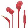 Écouteurs JBL T110 filaires intra-auriculaires avec micro - rouge