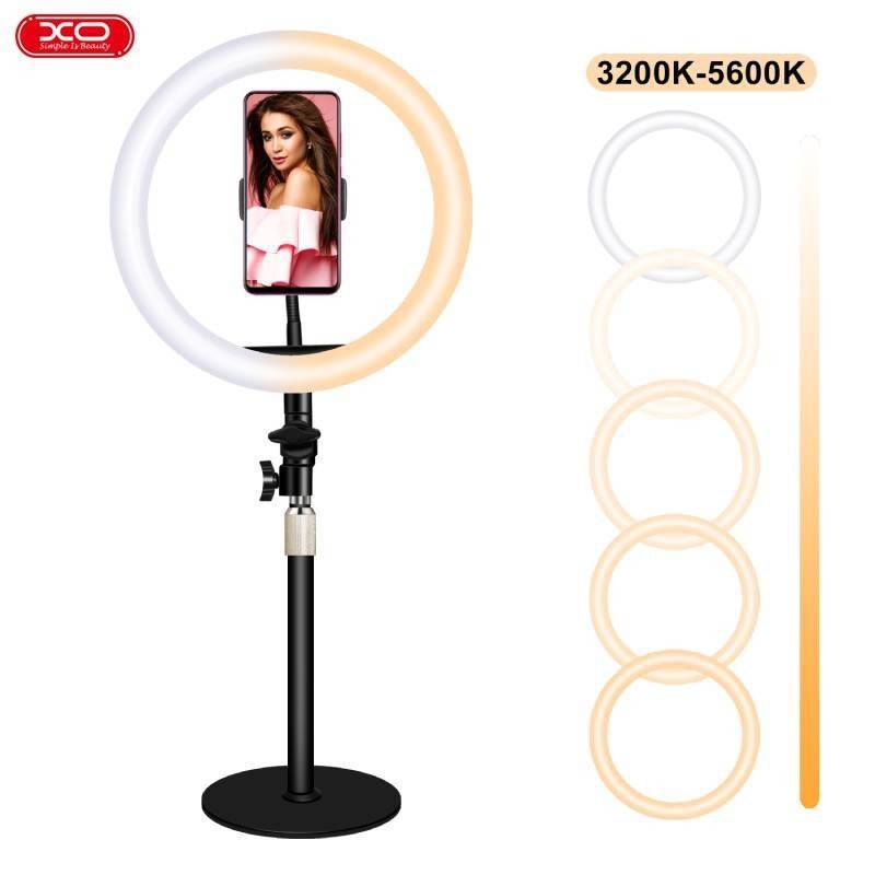 Ring light XO L03 support de téléphone universel avec lampe LED noir