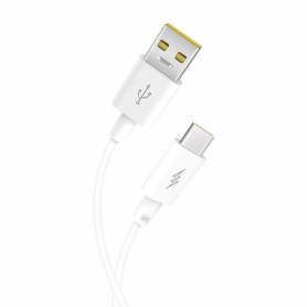Câble USB-C  1m 5A blanc  XO NB120