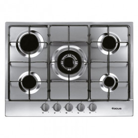 Plaque de cuisson gaz FOCUS F407X 5 Feux 70 cm INOX