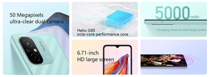 Xiaomi Redmi 12C 3Go/32Go Gris - Téléphone portable