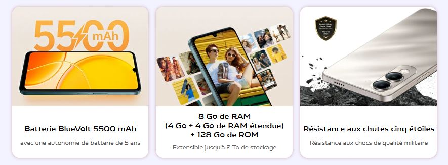 Vivo Y04 4Go 128Go Violet |Smartphone Robuste et Étanche